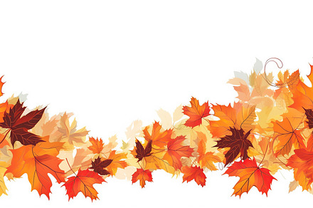 Yellow and orange autumn leaves with copyspace. Generative AI, a Nature Photo by AlyaAnd
