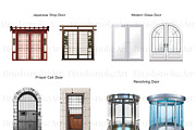 Door Illustration Clipart, Door PNG, a Decorative Illustration by BrushstrokeArtGB (Thumbnail 4 of 9)