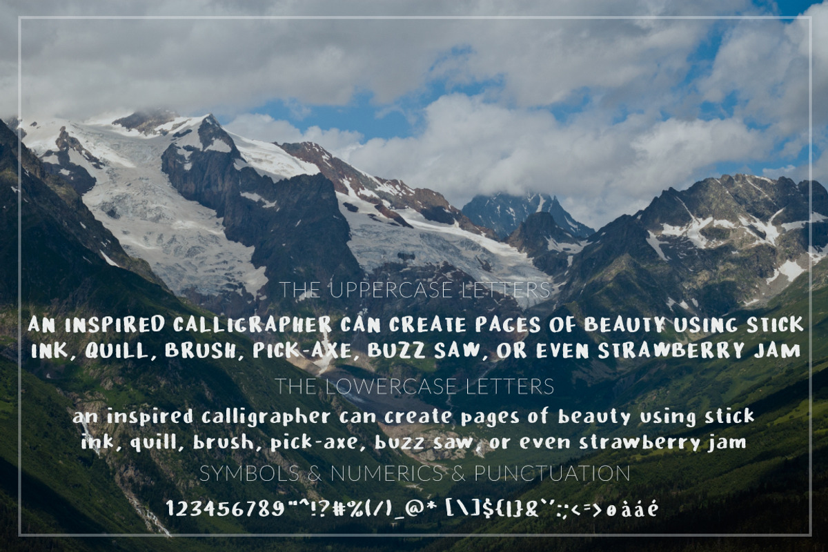 SnowUP Brush Font preview 6