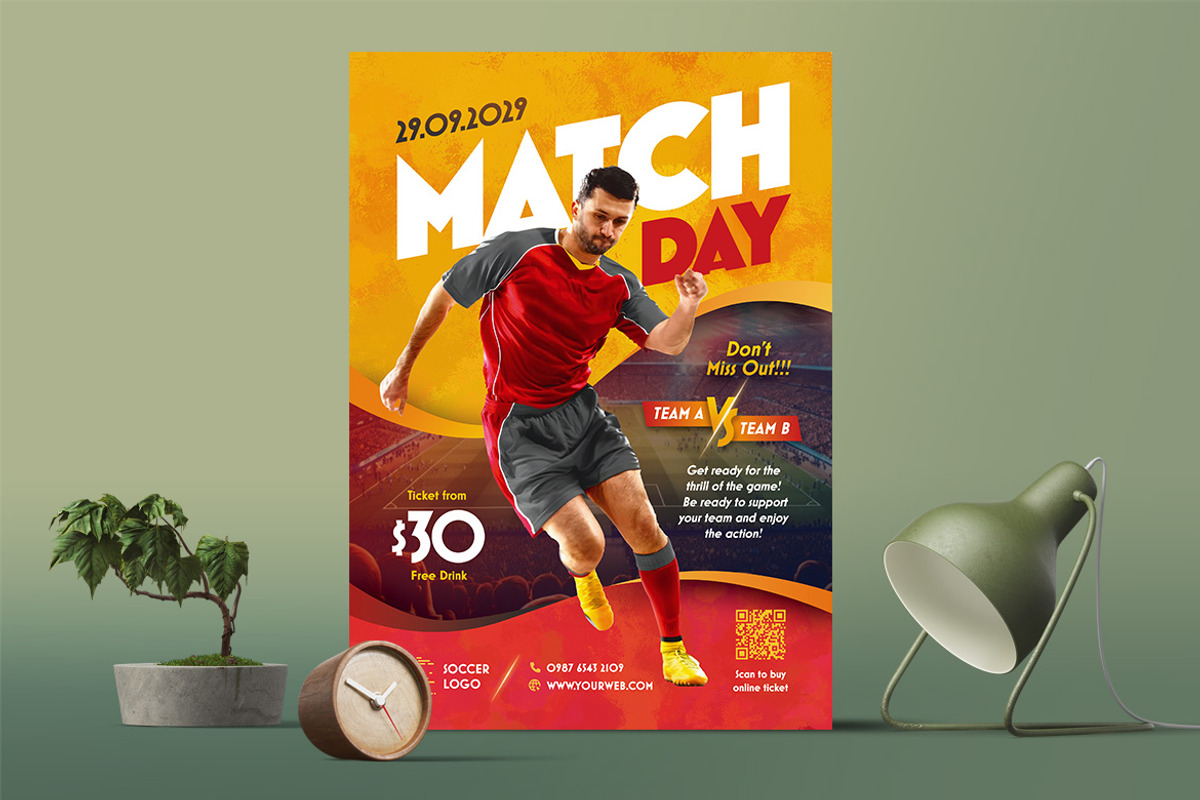 Soccer Match Day Flyer Template, a Flyer Template by Boostock (Photo 4 of 4)