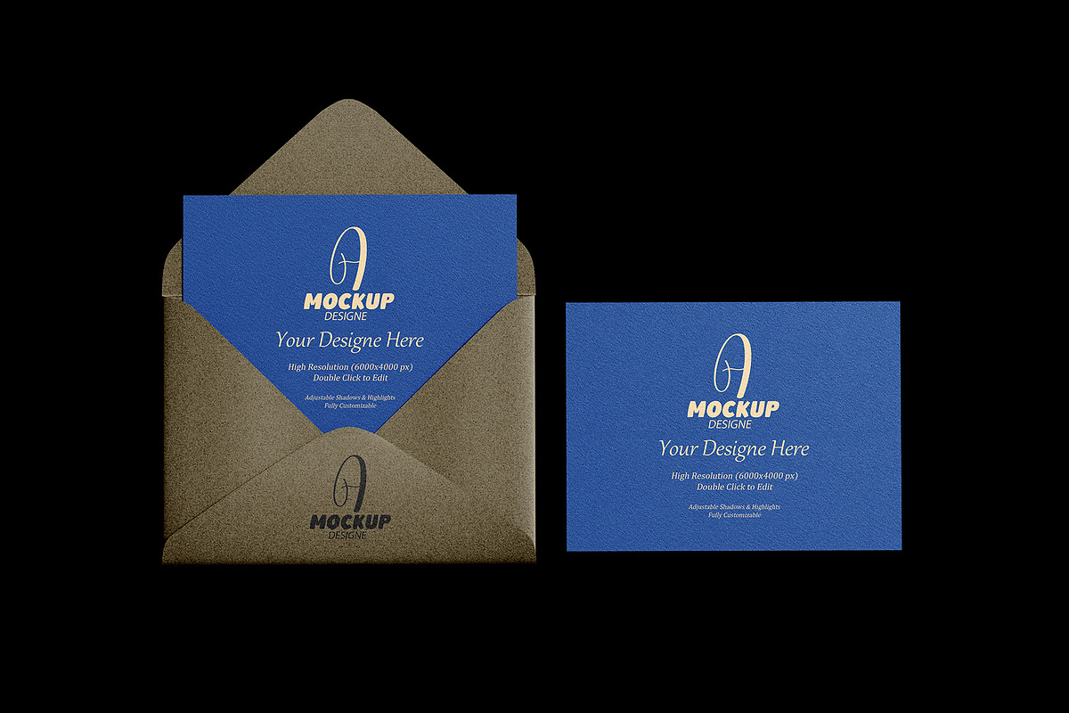 Envelope Mockup with Insert Card, an Advertising Mockup by pixelmock (Photo 14 of 22)
