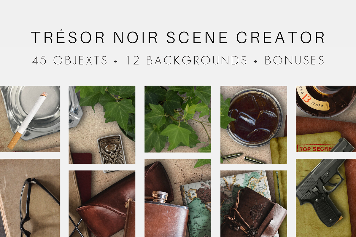 Detective Mystery Noir Scene Creator, a Books & Magazine Mockup by Storyteller Design (Photo 1 of 10)