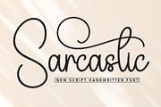 Sarcastic | Script Font, a Handwritten Font by Scratchones (Thumbnail 1 of 9)