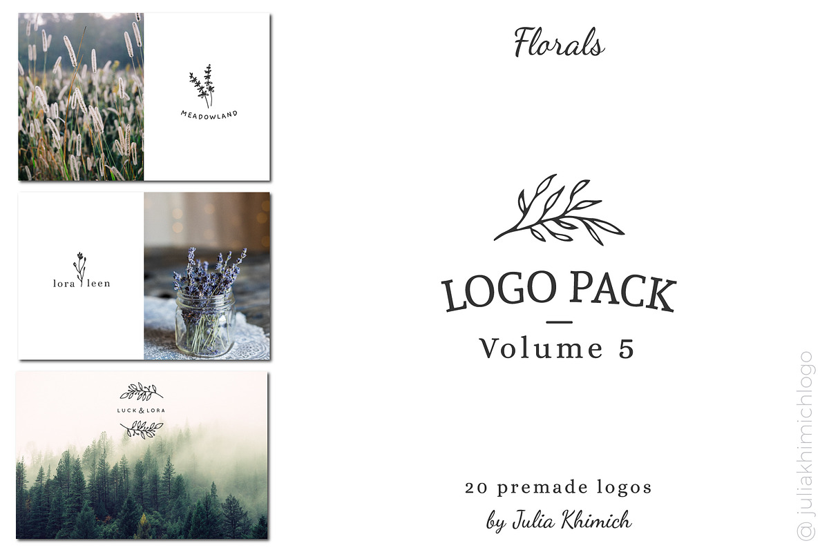 Logo Pack Volume 5. Florals, a Branding & Logo Template by Mint Air Studio (Photo 1 of 21)