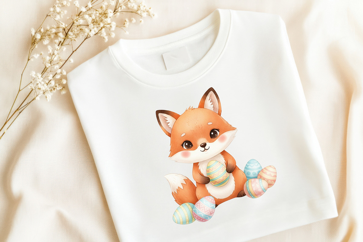 Whimsical Funny Easter Fox Clipar, an Illustration by GatewayDesign (Photo 3 of 5)