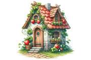 Cute Cottagecore Strawberry Clipart, an Illustration by Designking (Thumbnail 4 of 4)