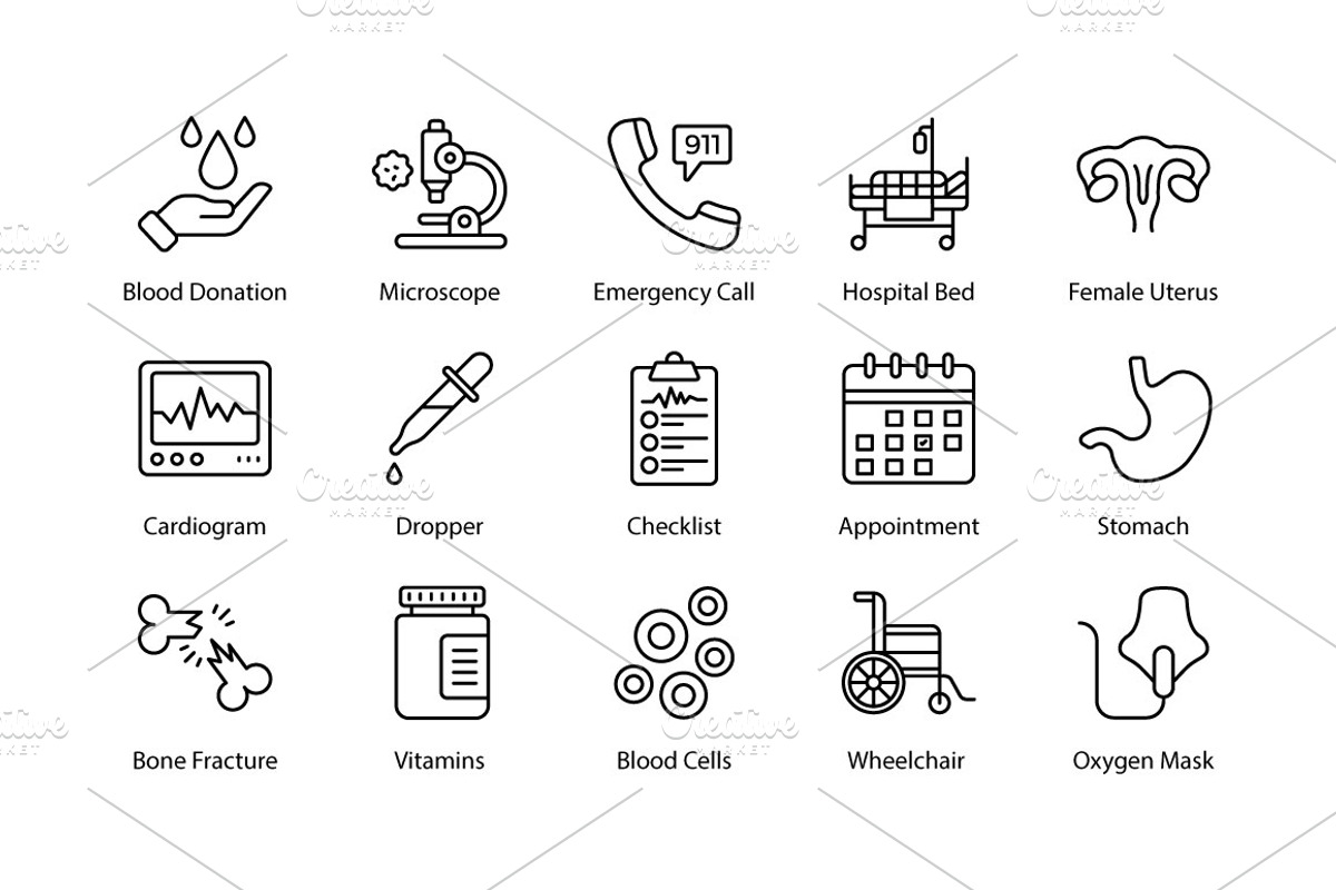 Medical and Heath icons, an Icon by Vector Squad (Photo 3 of 7)