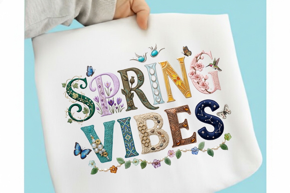 Brushstroke Spring Vibes Png Spring, an Illustration by Designking (Photo 1 of 6)