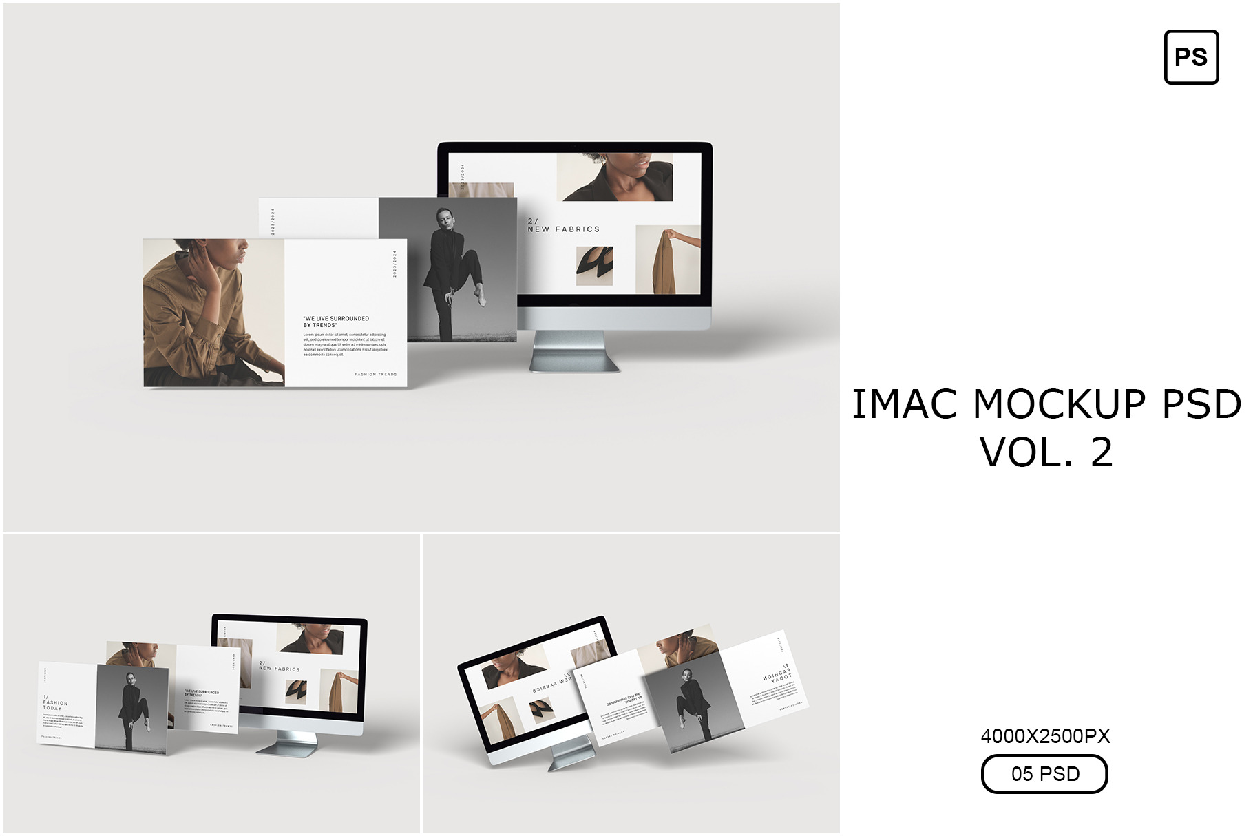 iMac Mockup PSD Vol. 2, a Mac Mockup by M.IQBALST