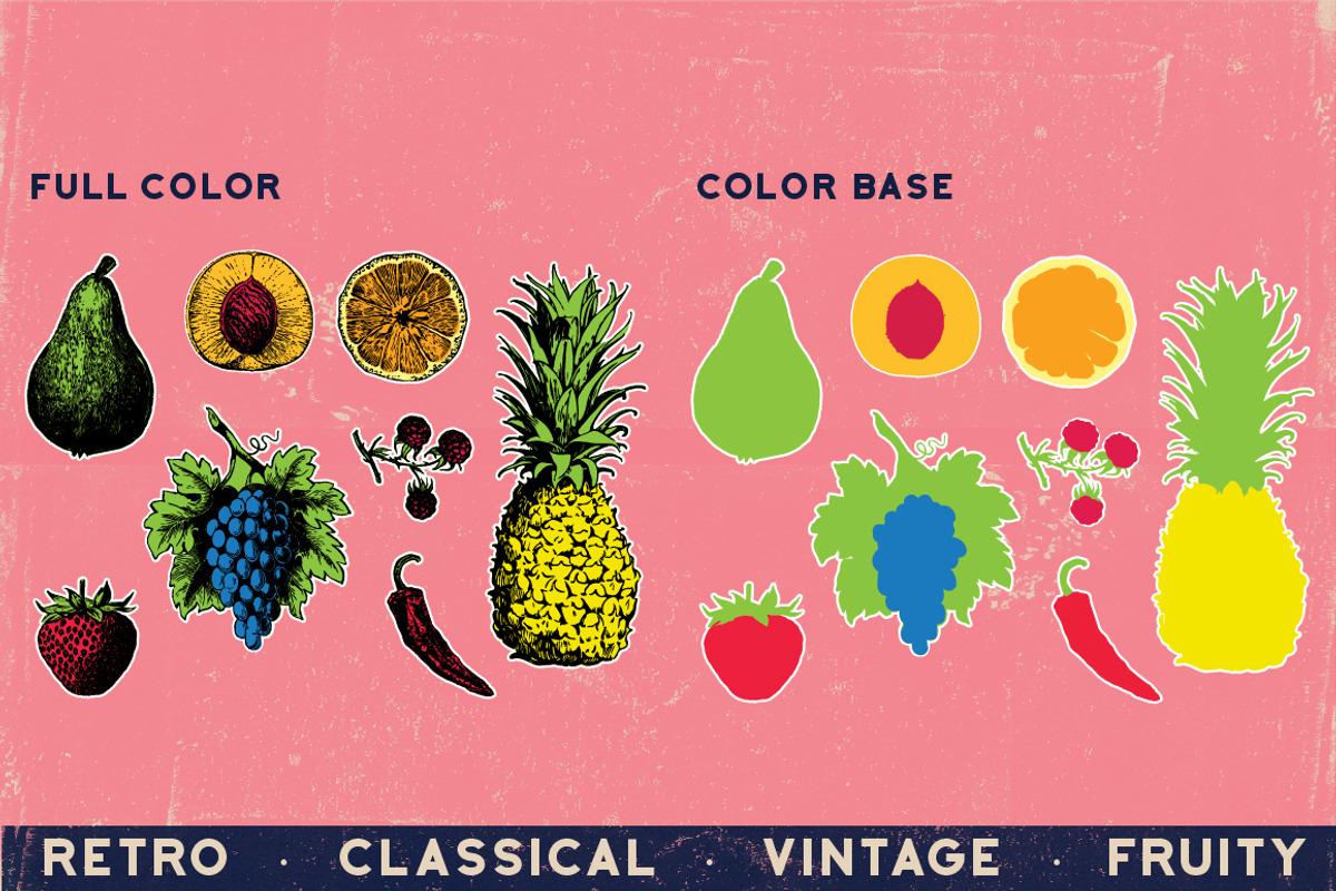 Vintage Fruit Salad, a Graphic by Designed by Monkeys (Photo 4 of 5)