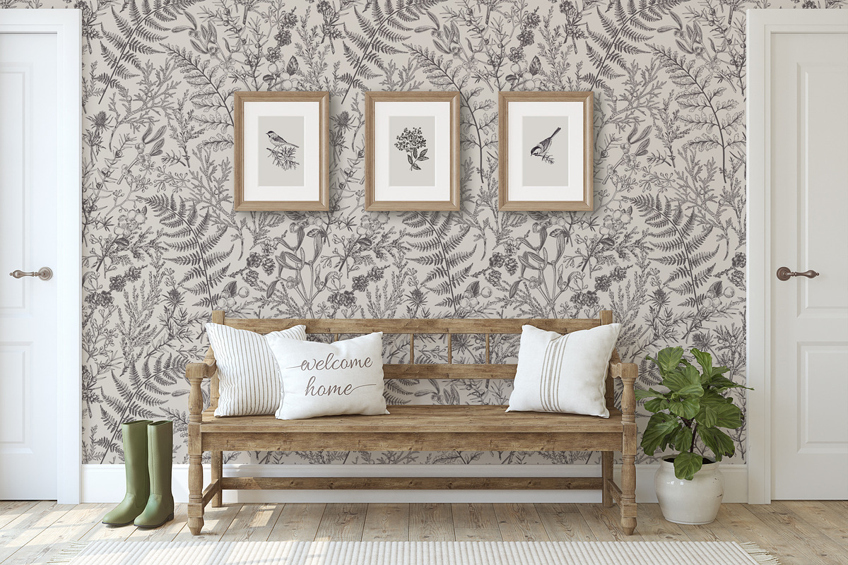 Forest Christmas  b&w, a Decorative Illustration by Lisla (Photo 5 of 11)