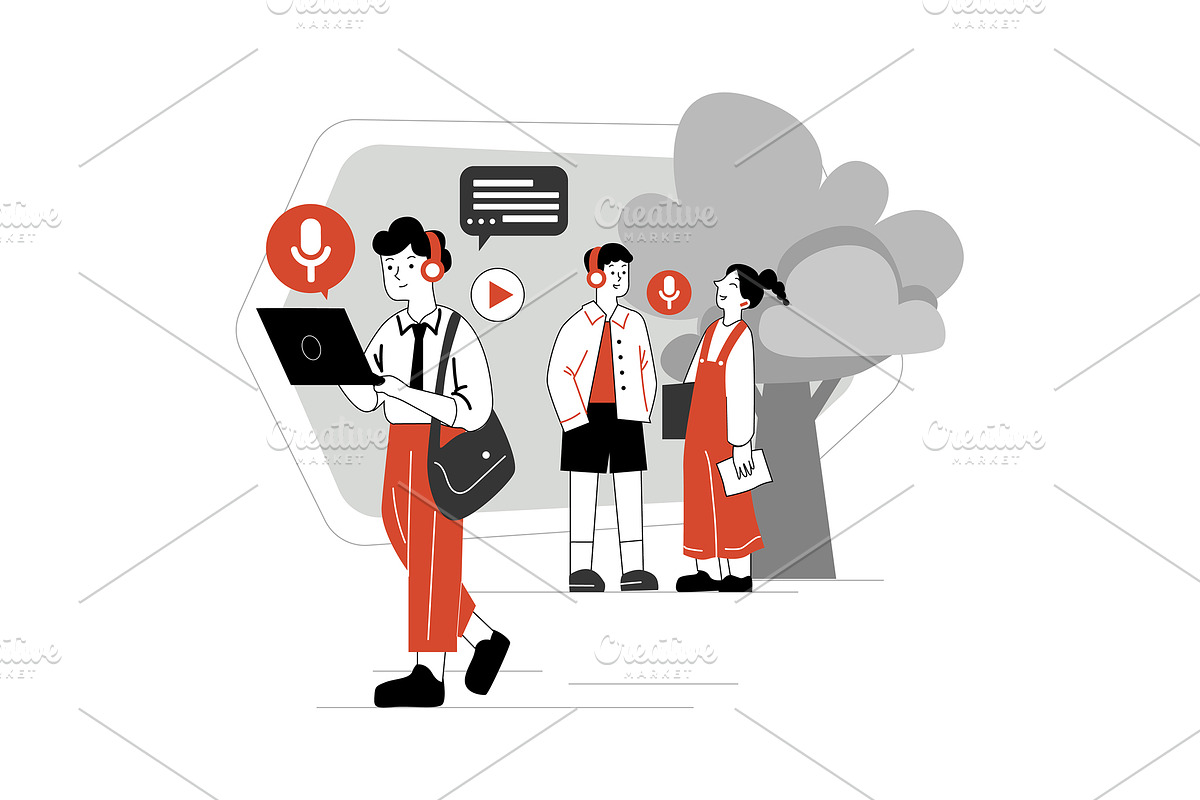 M275_Podcast Illustrations, a Person Illustration by hoangpts (Photo 8 of 11)