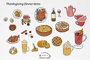 Cozy Thanksgiving Clipart Bundle, a Decorative Illustration by Decor Lines (Thumbnail 3 of 10)