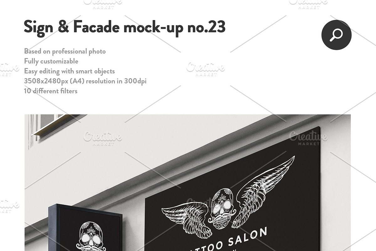50 sign facade signboard logo mock, a Product Mockup by PrintPixel (Photo 25 of 53)