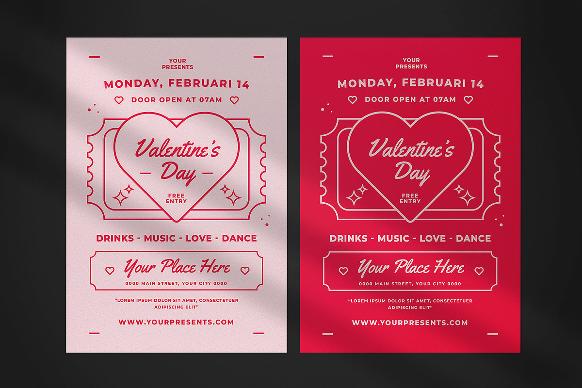 Valentine's Day Flyer, a Flyer Template by lilyshop