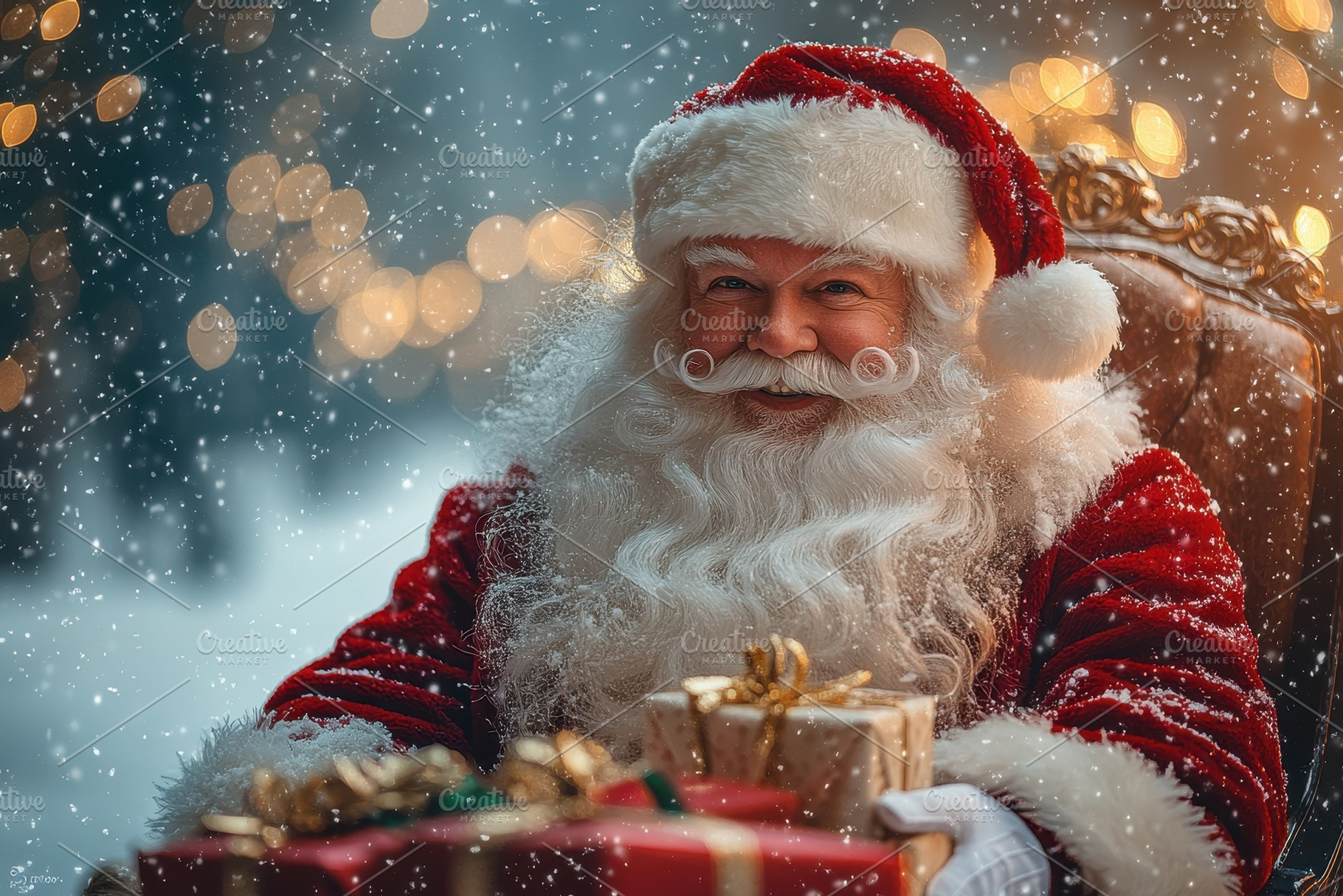 Santa Claus enjoys a joyful moment s, a Photo by Tanuart