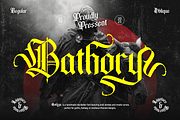 Bathory, a Blackletter Font by Burntilldead (Thumbnail 1 of 12)