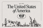 Hand-Drawn USA City Skylines, a Work Illustration by TheMountBirdStudio (Thumbnail 1 of 11)