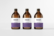 Amber Glass Bottle Mockup, a Cups & Container Mockup by pmvch (Thumbnail 4 of 15)
