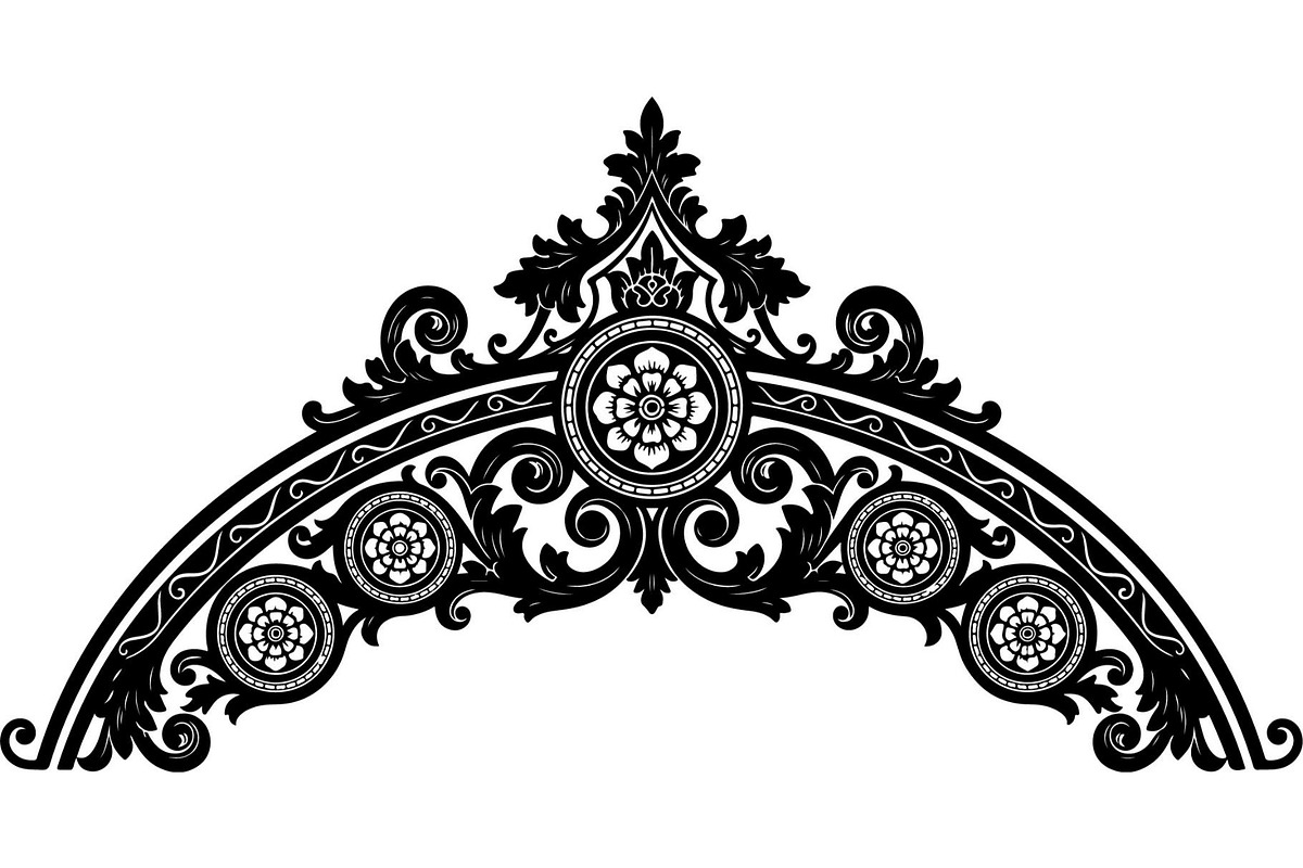 Ornamental Floral Arch Engraving, a Decorative Illustration by Designer_Momina (Photo 18 of 21)