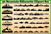 50 Mountain Silhouette Clipart Vecto, an Illustration by Gaye Art (Thumbnail 4 of 4)