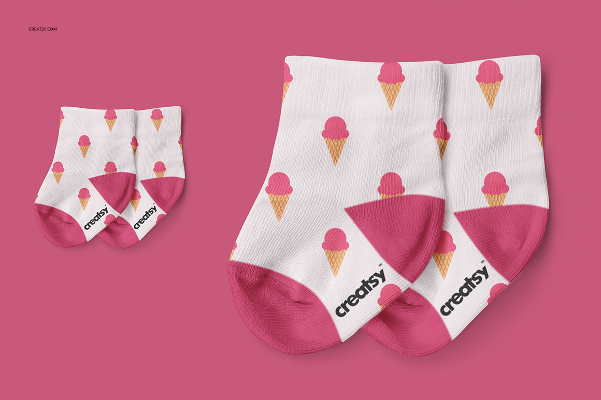 Baby Socks Mockup Set, a Product Mockup by creatsy4 (Photo 2 of 8)