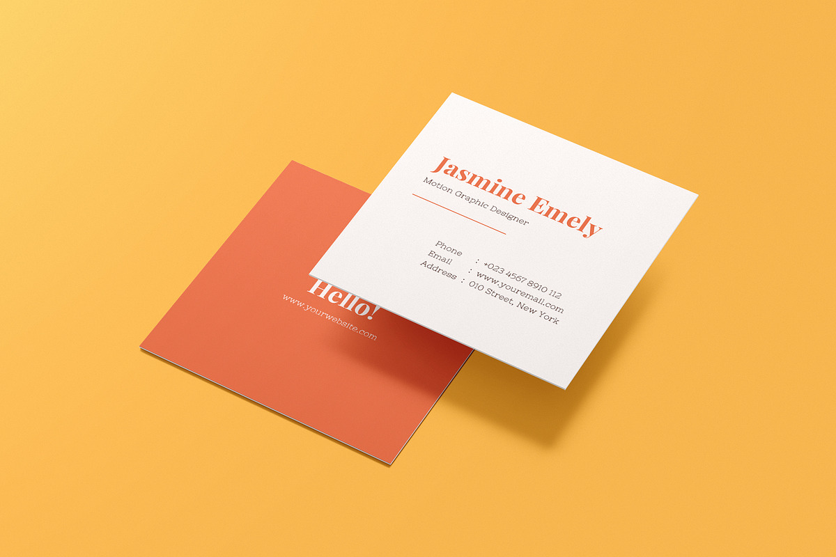 Square Business Card Mockup, a Books & Magazine Mockup by Mockup Supper (Photo 4 of 10)