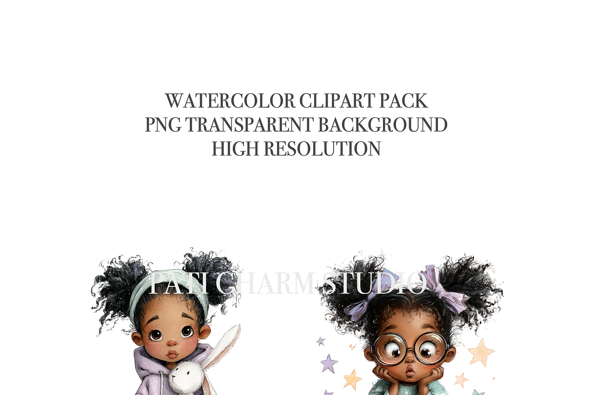 20 Quirky Black Girl PNGs, a Person Illustration by Pati Charm Studio (Photo 4 of 8)