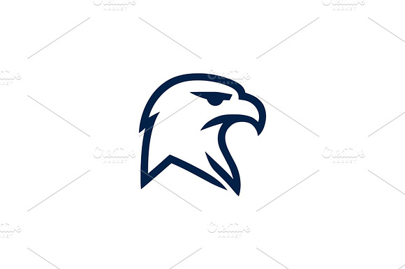 Sharp eagle profile vector design preview 2