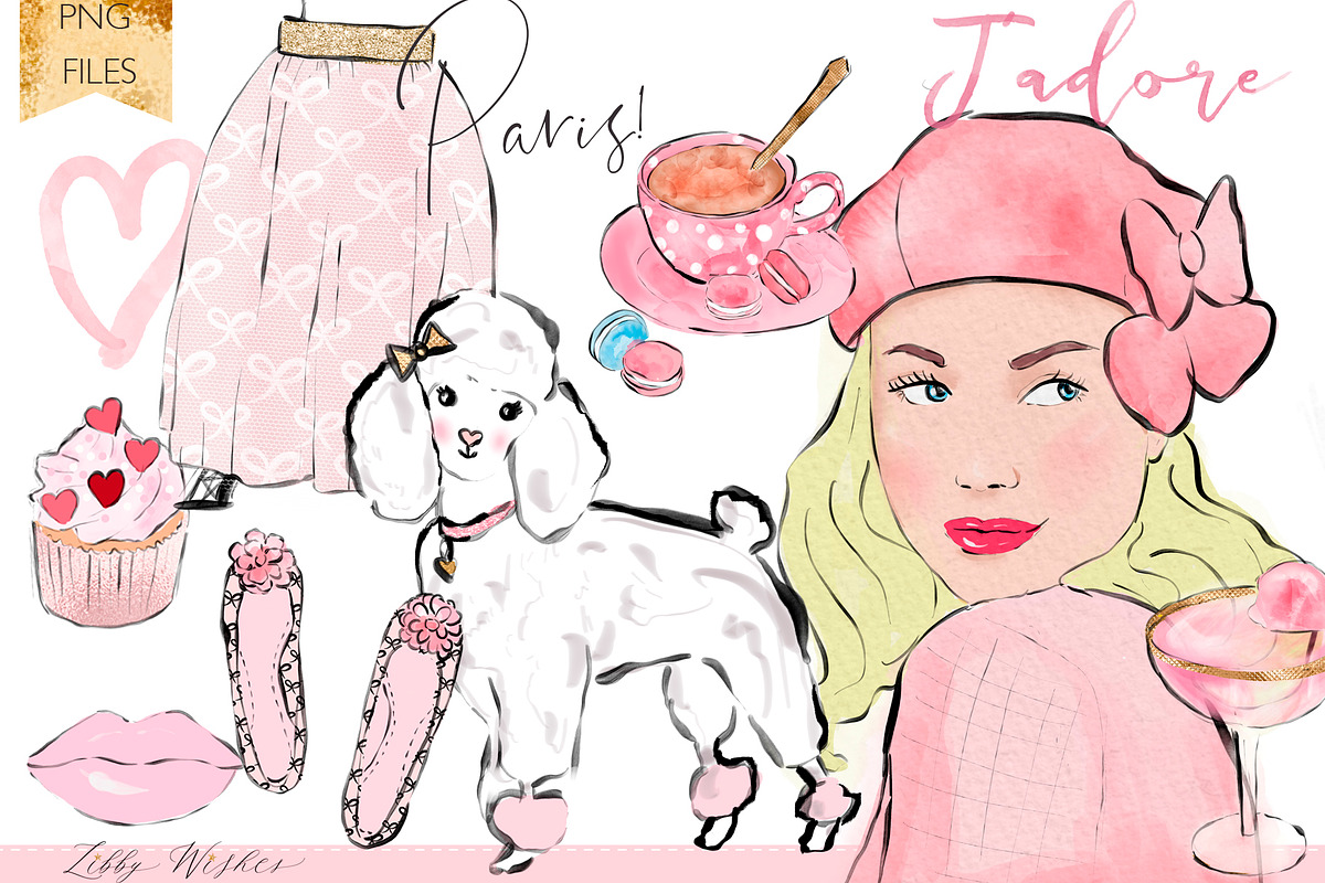 Paris Clip art illustrations, an Illustration by Libby Wishes (Photo 3 of 7)