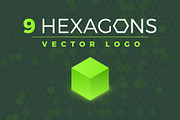 9 hexagons. Vector logo, a Branding & Logo Template by Magda (Thumbnail 2 of 11)