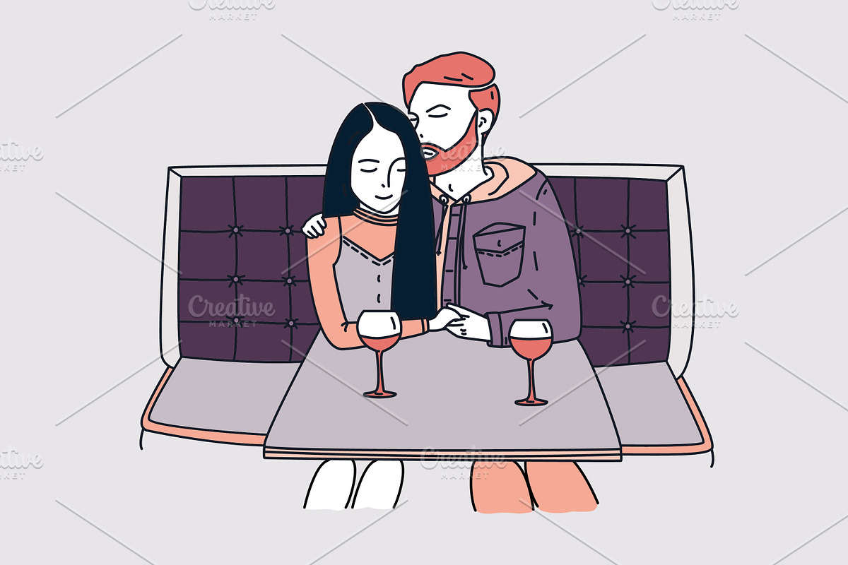 Young couple in cafe, a Food Illustration by Good Studio (Photo 5 of 6)