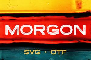 Morgon - Textured SVG Display Font
