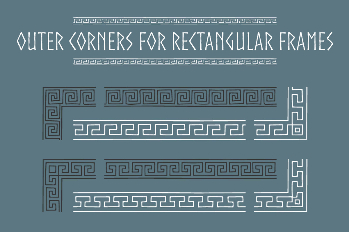 Editable greek meander brushes, a Brush Add-On by ekmelica (Photo 3 of 6)