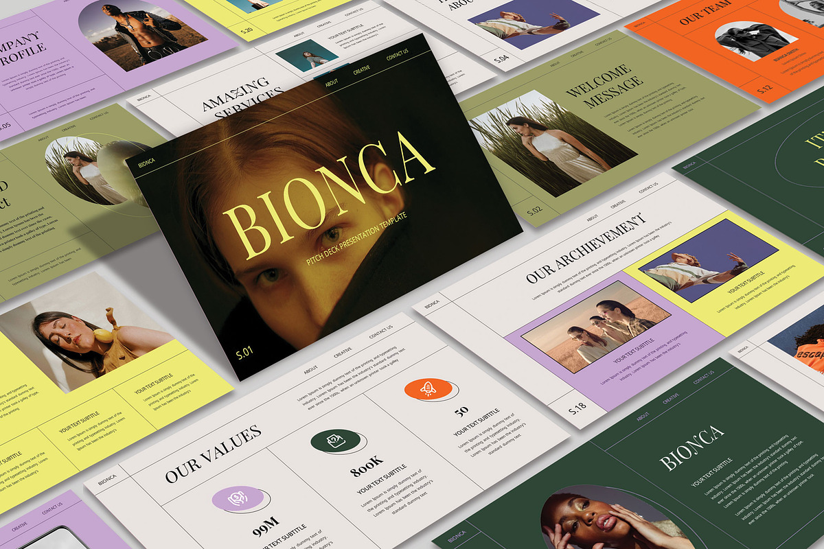 Bionca Pptx-Key-Slide Template, a Presentation Template by TypeMakers (Photo 1 of 5)