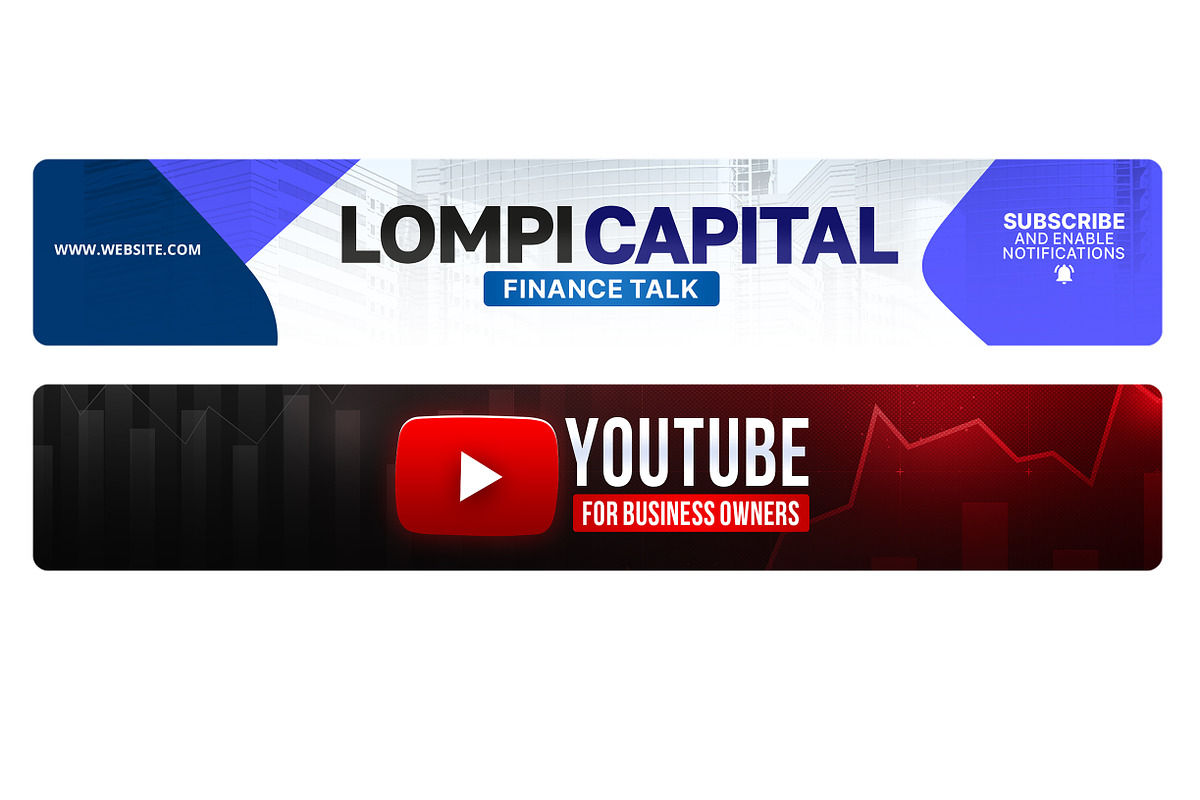 Business YouTube Banner Bundle Pack, a Social Media Template by Vaughn Studios (Photo 2 of 7)