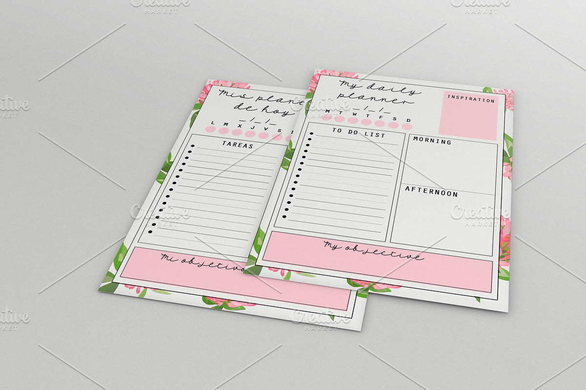 Daily Planner Template, a Stationery Template by mpcprintables (Photo 3 of 3)