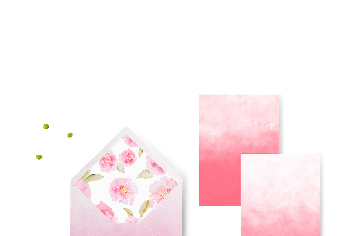Pink ombre watercolor, a Texture Graphic by GraphicRain (Photo 2 of 4)