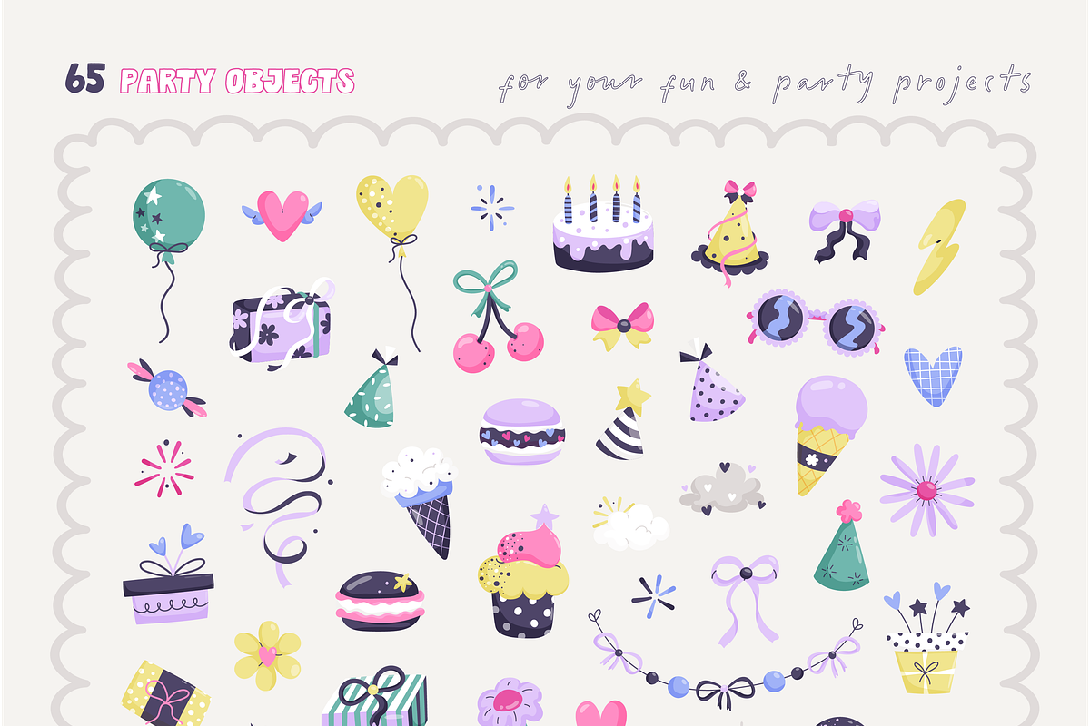 Funny Party Graphics Collection, an Object Graphic by Animoon (Photo 6 of 17)