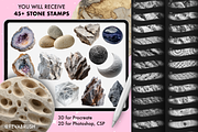 Procreate Stone texture brushes, a Brush Add-On by Revabrush (Thumbnail 3 of 7)