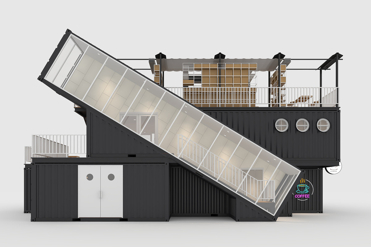 3D Model Container Cafe 6, an Architecture 3D Model by SR 3D Visual (Photo 5 of 26)