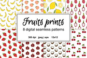 Fruit prints set, a Pattern Graphic by Swetsol (Thumbnail 1 of 6)