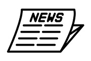 Newspaper icon, an Outline Icon by Sumberpangan (Thumbnail 5 of 5)