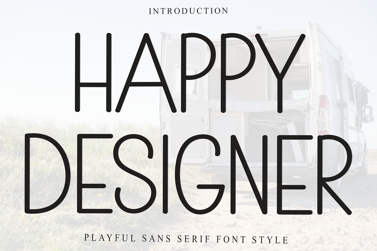 HAPPY DESIGNER, a Handwritten Font by InermediaSTUDIO (Photo 1 of 8)