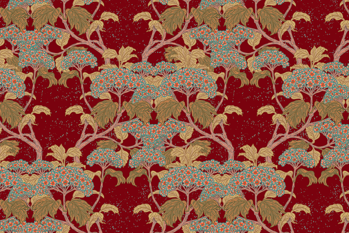 Hydrangea Botanical Seamless Pattern, a Pattern Graphic by NayaChu (Photo 2 of 10)