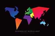 Minimalist World Map ~ 4 Styles, an Illustration by digitalassets (Thumbnail 1 of 2)