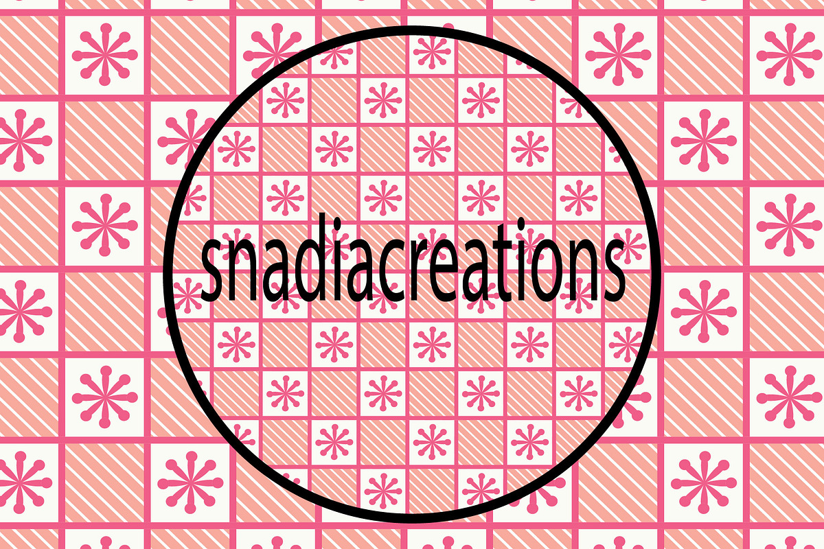 Pink Retro Floral Tile, a Pattern Graphic by snadiacreations (Photo 1 of 3)