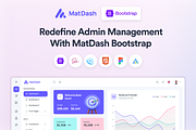 MatDash Bootstrap Admin Template, a Bootstrap Template by AdminMart (Thumbnail 1 of 8)