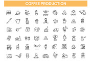 Set of Coffee Production icons, an Outline Icon by Tettygreen (Thumbnail 1 of 2)