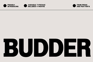 Budder - Variable Typeface Family